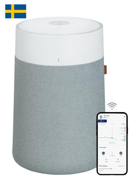 Blue Pure 3350i MaX | Smart Air Purifier, Air Quality Sensor, HEPASilent Filter UpTo 86m² Room Removes 99.97% Pollen, Dust, Mould, Bacteria, Viruses|Activated Carbon Reduces VOCs, Odours