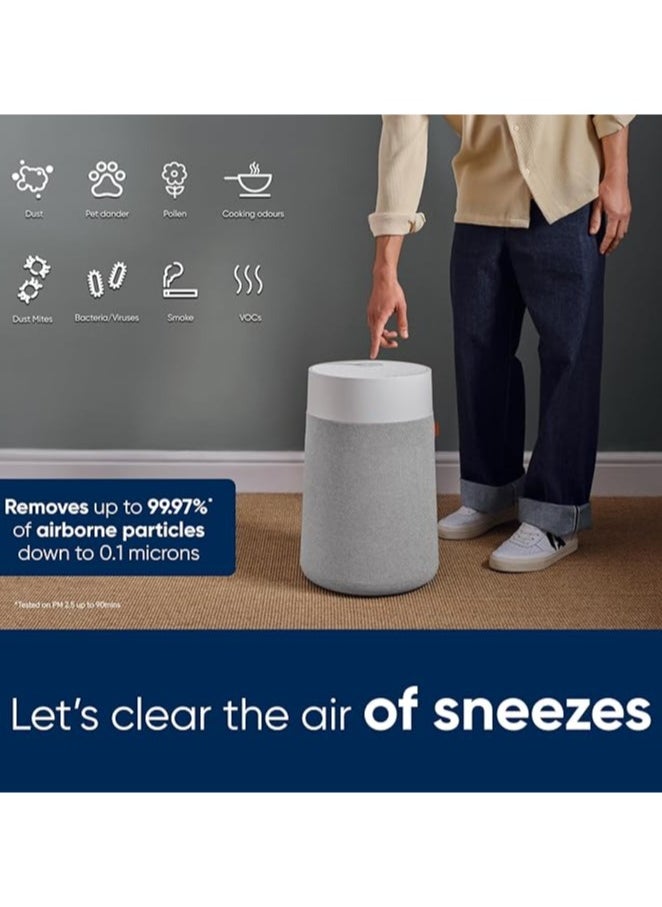 Blueair Blue Pure 3350i MaX | Smart Air Purifier, Air Quality Sensor, HEPASilent Filter UpTo 86m² Room Removes 99.97% Pollen, Dust, Mould, Bacteria, Viruses|Activated Carbon Reduces VOCs, Odours  - Image 3