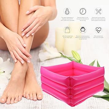 Healeved Bucket for Soaking Feet 1Pcs Folding Water Bucket Portable Travel Foot Bath Tub Foot Basin Soaking Feet for Home Travel Foot Spa and Camping Washing Foot Bath Bowl Random Colours - Image 3