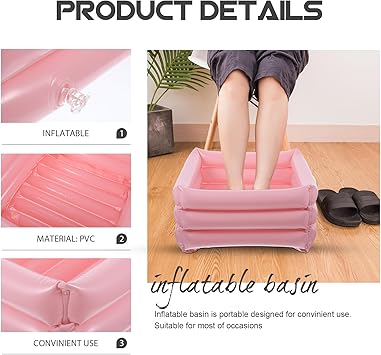 Healeved Bucket for Soaking Feet 1Pcs Folding Water Bucket Portable Travel Foot Bath Tub Foot Basin Soaking Feet for Home Travel Foot Spa and Camping Washing Foot Bath Bowl Random Colours - Image 4