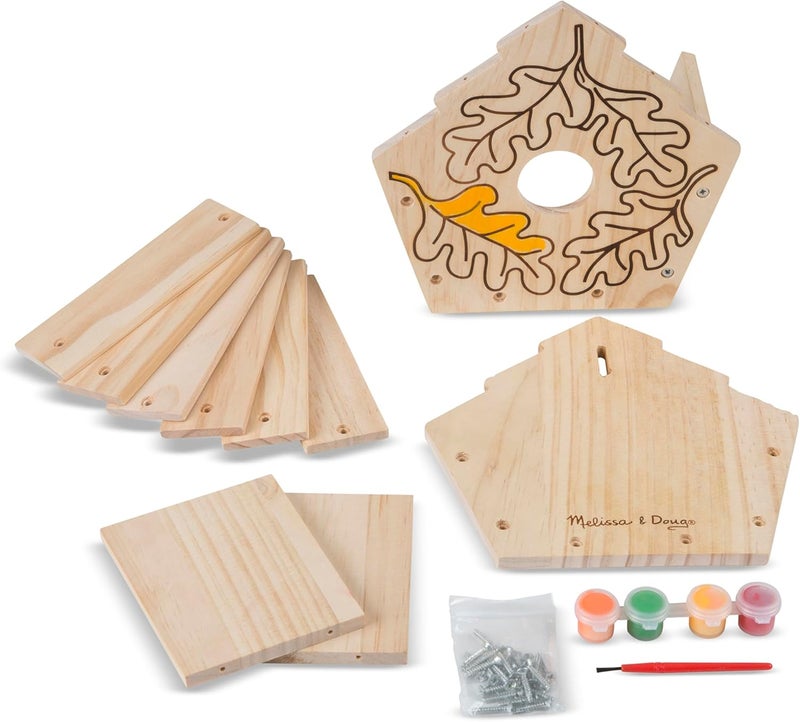 Melissa & Doug Build-Your-Own Wooden Birdhouse Craft Kit - Image 4