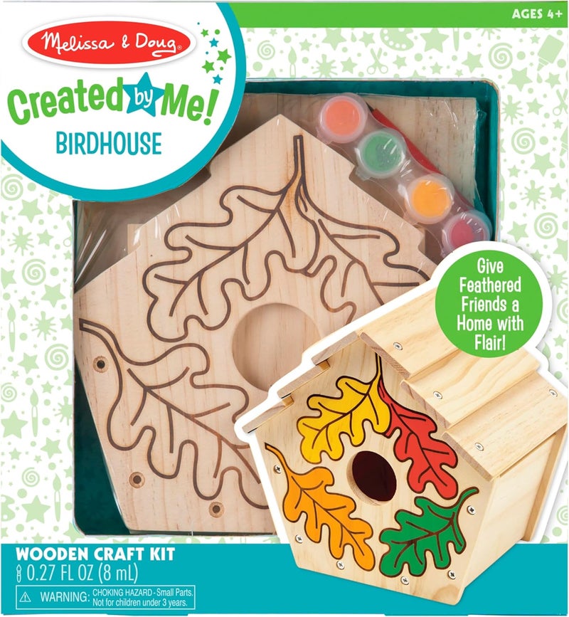 Melissa & Doug Build-Your-Own Wooden Birdhouse Craft Kit - Image 1