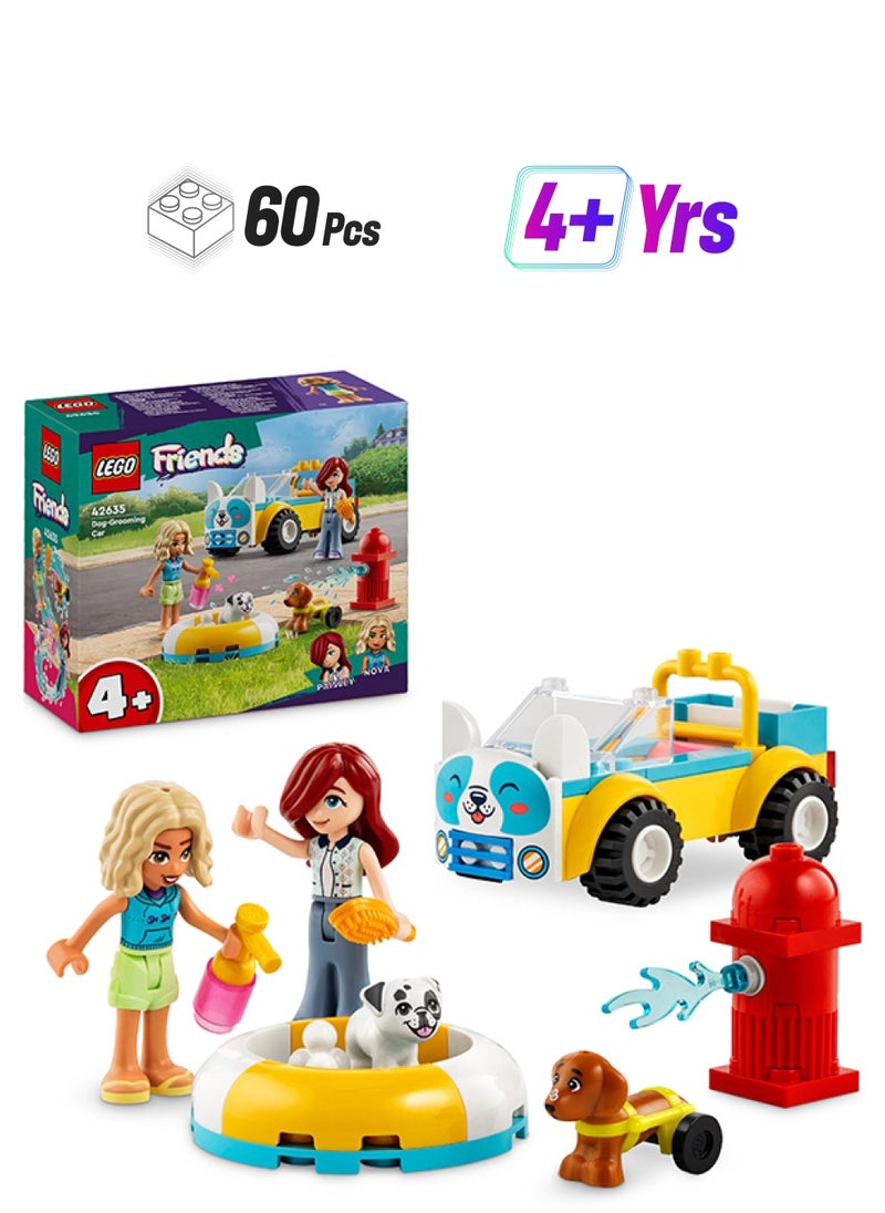 LEGO سيارة تزيين الكلاب من الأصدقاء، مجموعة لعب المركبات، لعبة تمثيل الحيوانات والطبيعة للأطفال، شخصيتين دمى مصغرتين وشخصيتين كلب للفتيات والفتيان الذين تتراوح أعمارهم بين 4 سنوات وأكثر 42635 (60 قطعة)  - Image 1