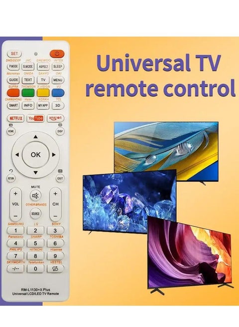 هذا الريموت شامل يعمل على التلفزيونات القديمة وشاشات LCD & LED والبلازماوطريقة برمجة الريموت سهلة للغاية ويوجدشرح في اليتوب