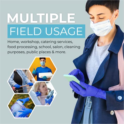 AroCare Nitrile Gloves, Disposable Gloves, Comfortable, Powder Free, Latex Free | 100-1000 (Medium, Case) - Image 3