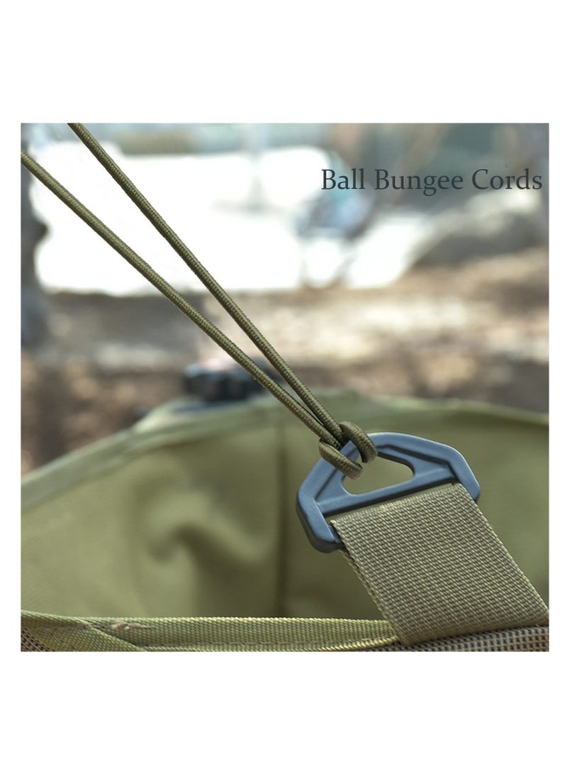 50 Pack Heavy Duty Bungee Cords 4 Inch Elastic Tarp Ties for Camping Tent Tarpaulin and Marquee Green  - Image 3