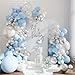 NUTTYBASH Blue and Silver Balloon Arch Kit Blue Pearl White Clear Balloon Garland Kit for Wedding Birthday Baby Shower Gender Reveal Bridal Engagements Decorations - Image 2