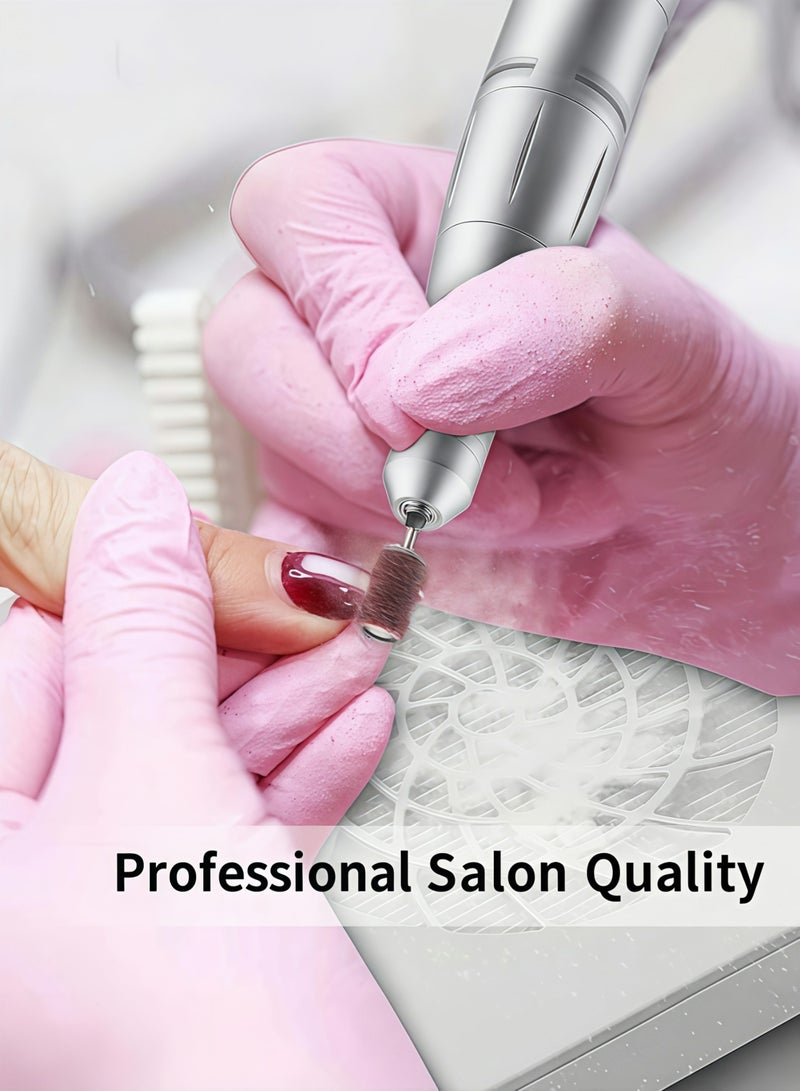 Electric Nail Drill Professional 45000RPM, Rechargeable Nail File Machine with 6 Bits & 6 Sanding Bands, Portable E-File for Acrylic Gel Nails, Manicure Pedicure Kit. - Image 4