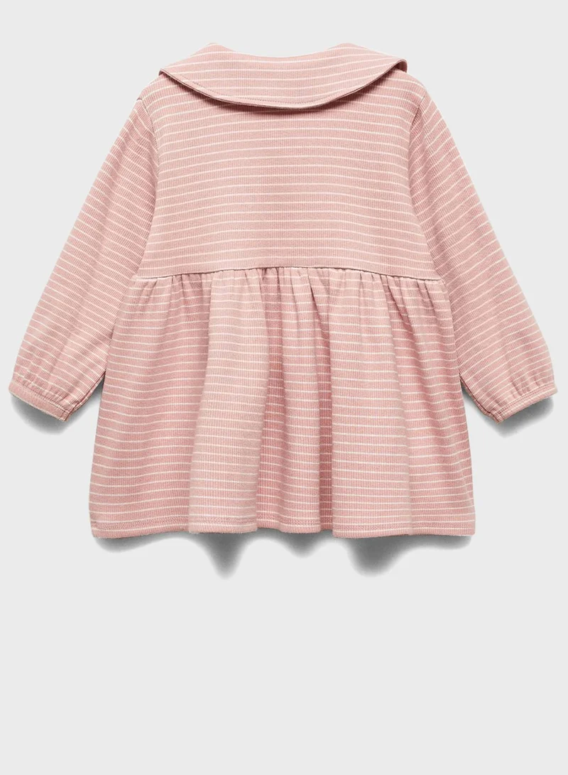 MANGO Striped Collar Dress
