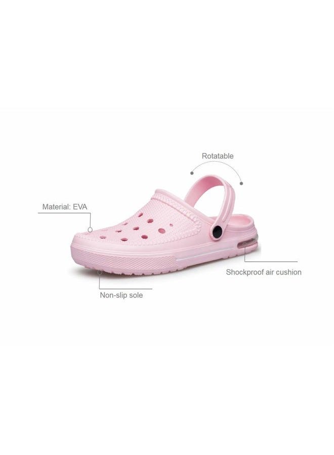 SILLENORTH Unisex Garden Clogs Water Shoes Beach Shoes Slippers Sandals Air Cushion Lightweight Comfortable, Pink, 10 Women/9 Men - Image 3
