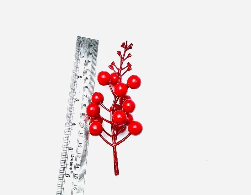 APSAMBR 5pcs Red Berries Berry String Bundle Christmas Decoration Tree Garland Wreath DIY Supplies Artificial Flowers Fruit New Year Wedding - Image 4