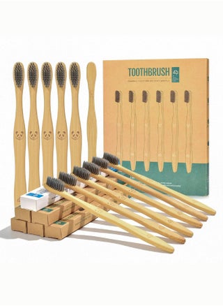 12-Pack Eco-Friendly Bamboo Charcoal Toothbrushes | Biodegradable Soft Bristle Natural Toothbrushes - pzsku/ZE16A33937AB8415AB940Z/45/_/1723975396/80479e2c-9c7d-4c03-9705-f3a8b1144bd1