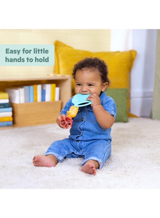 Bright Starts Disney Baby Winnie The Pooh Hunny & Shake Rattle & Teether by Bright Starts, Stroller Toy for On The Go, Newborns & Up - Image 3
