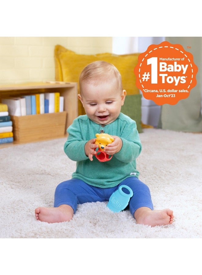 Bright Starts Disney Baby Winnie The Pooh Hunny & Shake Rattle & Teether by Bright Starts, Stroller Toy for On The Go, Newborns & Up - Image 2
