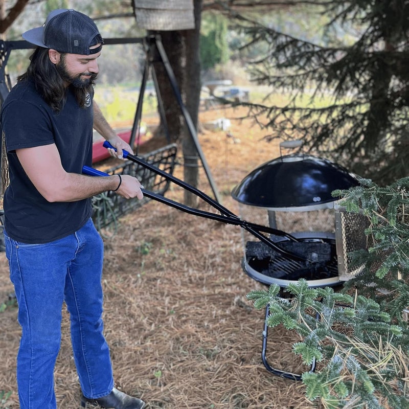 CKLT 40'' Fire Tongs for Fire Pit Heavy Duty Firewood Grabber Tool Metal Log Grabber for Large Logs Rustproof Safely Moves Firewood Outdoor Bonfire Campfire - Image 5