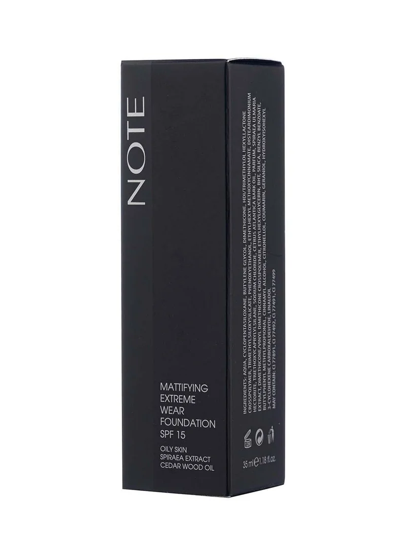 نوت Note Mattifying Extreme Wear  Foundation  07 Pump - Apricot