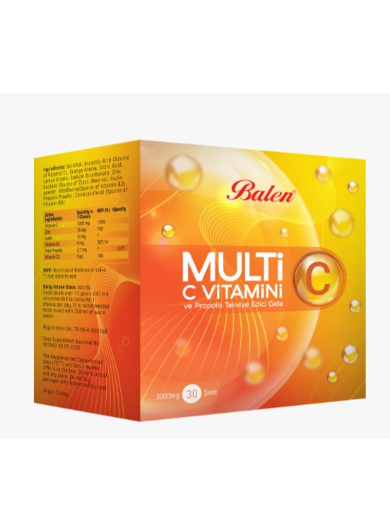 Balen Multi C Vitamin (3000mg, 30 Sachets)