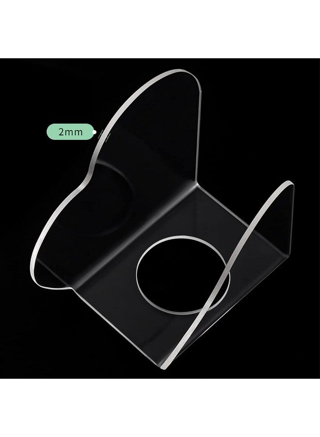 ccHuDE 2 Pcs Clear Acrylic Nail Art Palettes Heart Shaped Nail Painting Plate Makeup Hand Palette Professional Cosmetic Mixing Palette For Beauty Salon - Image 3