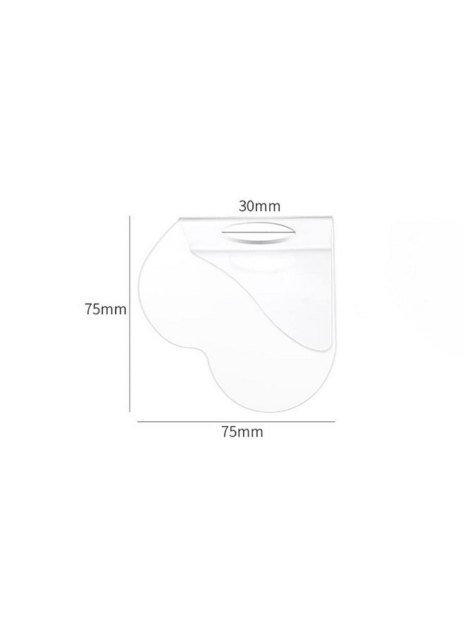 ccHuDE 2 Pcs Clear Acrylic Nail Art Palettes Heart Shaped Nail Painting Plate Makeup Hand Palette Professional Cosmetic Mixing Palette For Beauty Salon - Image 4