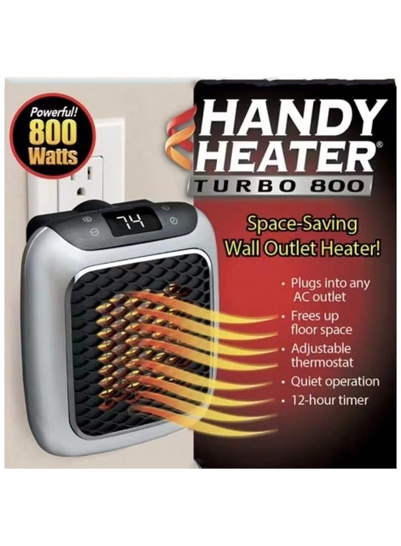 Portable Mini Plug-in Heater with 800W Power Adjustable Thermostat and Silent Operation Featuring a Timer Function for Home Use in Bedroom and Personal Spaces with Temperature Range of 16 to 38 Degrees Celsius - Image 2