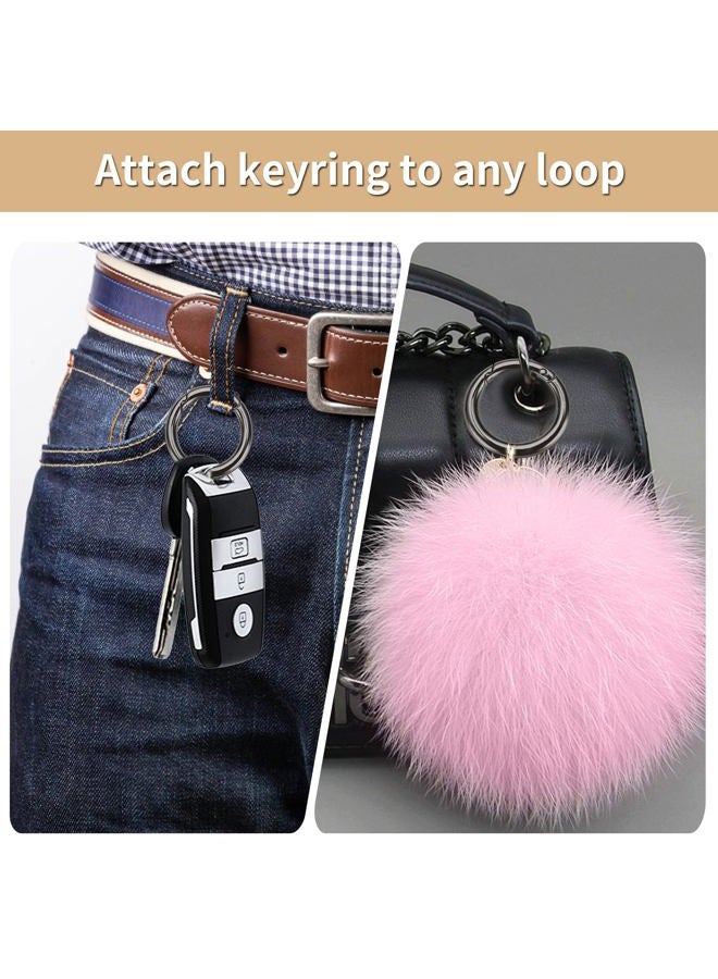 Gkeygo 8 Pack Key Rings, 1 Inch Spring O Rings Metal Keychain, Round Carabiner Clip Snap for Keyrings Buckle, Bags, Purses, Replacement Key Chain Rings for Crafts-Black - Image 4