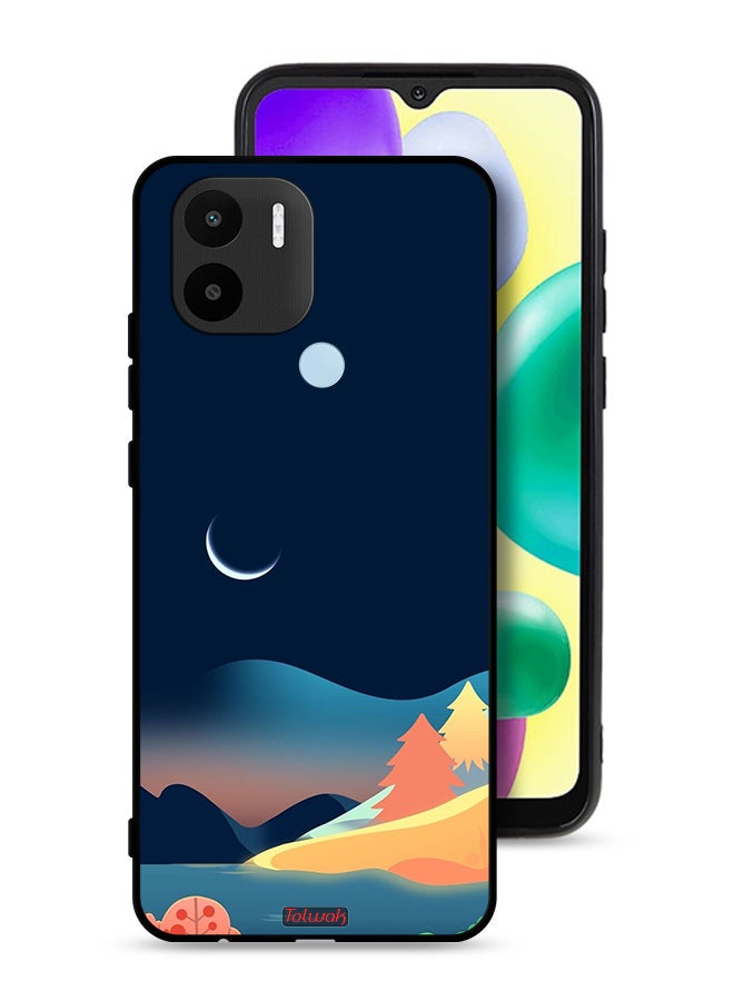 Tolwak Xiaomi Redmi A1 Plus Protective Case Cover Moon Abstract Drawing Art - Image 1