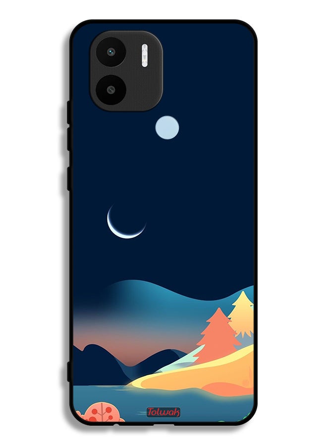 Tolwak Xiaomi Redmi A1 Plus Protective Case Cover Moon Abstract Drawing Art - Image 2