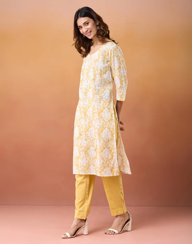 Fabindia Printed Pant & Kurta Set