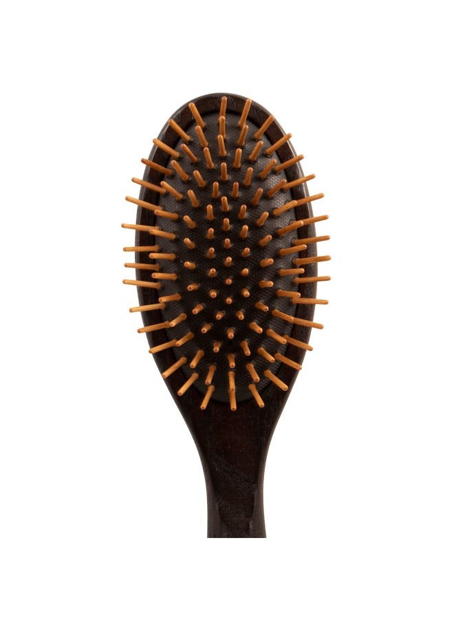 Chris Christensen Chris Christensen 20 mm Oval Wood Pin Dog Brush, Real Wood Pins, 100% Static-Free, Redistributes Natural Oils into Coat, Reduces Painful Pulling, Large, Brown, Groom Like a Professional  - Image 2