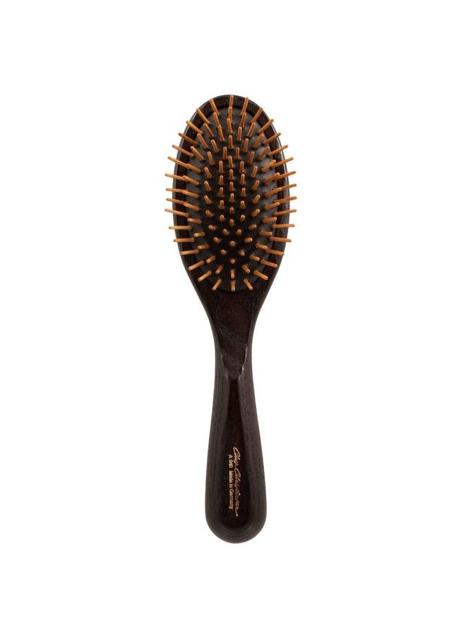 Chris Christensen Chris Christensen 20 mm Oval Wood Pin Dog Brush, Real Wood Pins, 100% Static-Free, Redistributes Natural Oils into Coat, Reduces Painful Pulling, Large, Brown, Groom Like a Professional  - Image 1