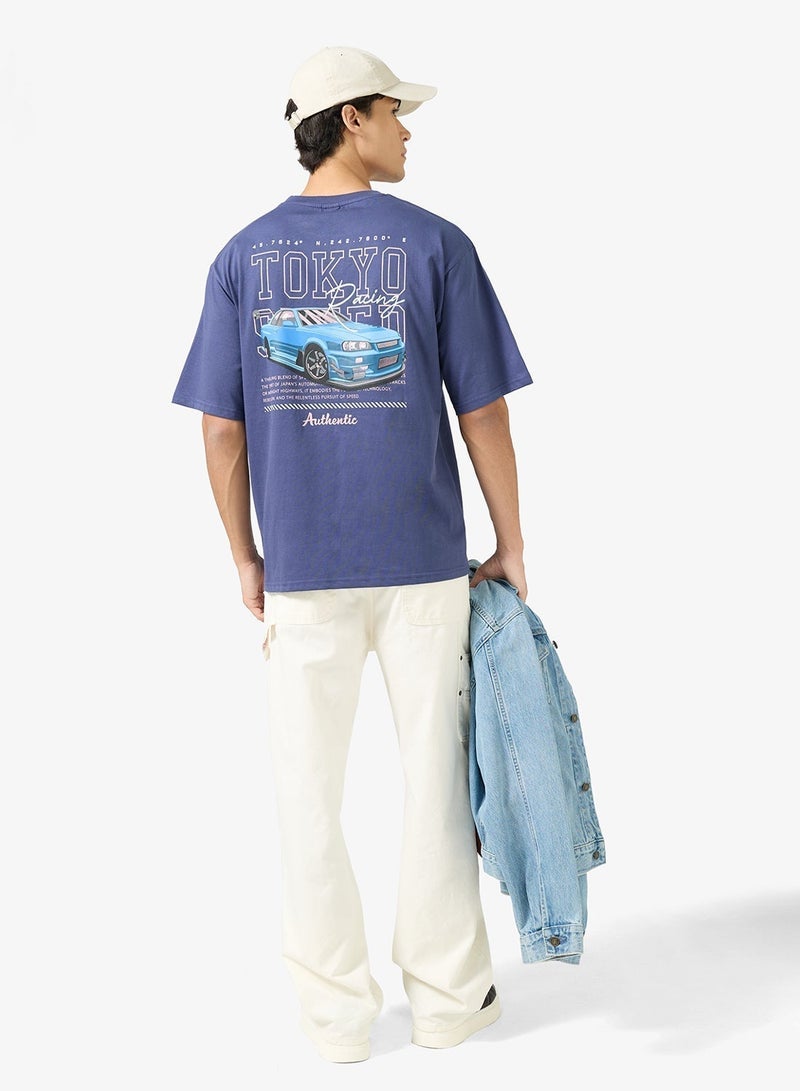 Seventy Five Graphic Print Oversized T-Shirt - Image 4