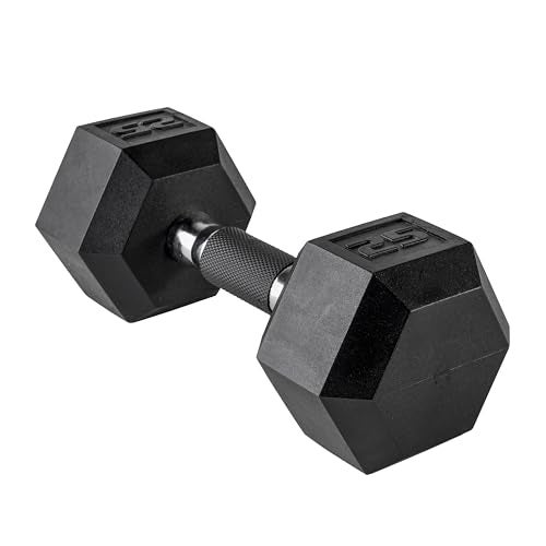 CAP Barbell Coated Dumbbell Weights with Padded Grip, Single, 25 LBS - Image 1