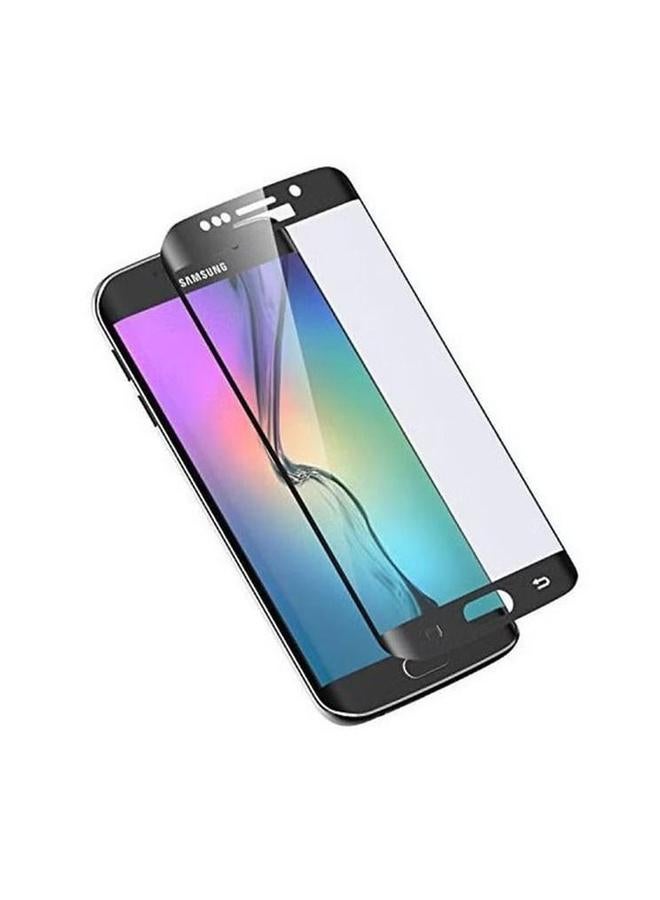 واقي شاشة من الزجاج المقوى لهاتف سامسونج جالاكسي S6 إيدج بلس أسود