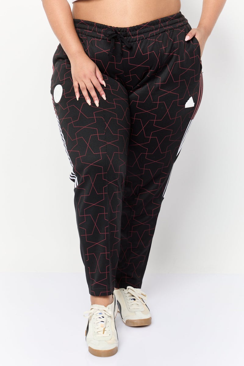 Adidas سروال رياضي نسائي بقصة عادية، أسود - Image 1