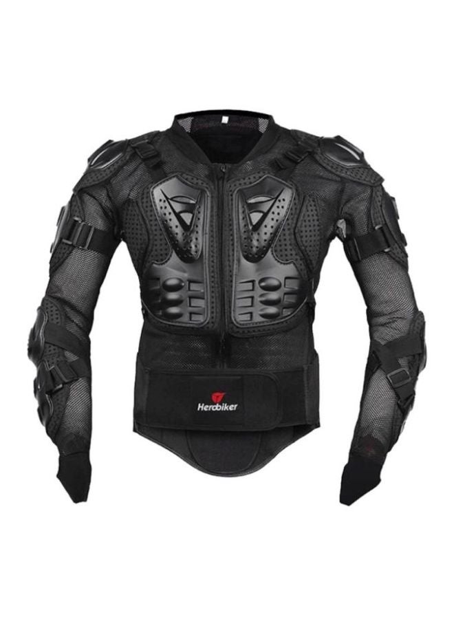 Generic New Motocross Jacket Men Armor Armour Protective Rider Gear Motorcycle Wear-Resistant Anti-Drop Bicycle Racing Protector Riding Breathable Clothing Motorbike Moto Body Protection MC101 (Black) - Image 1