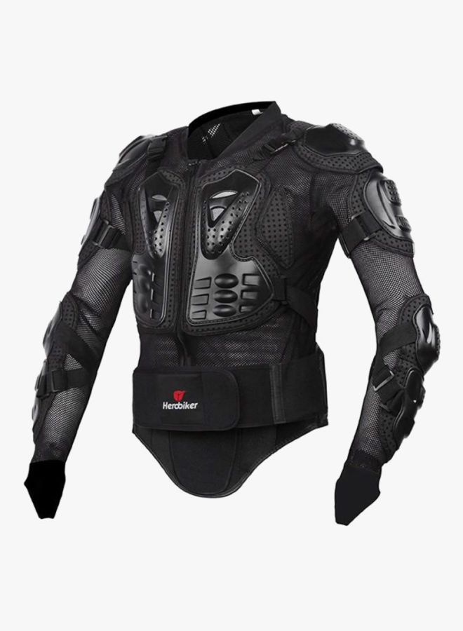 Generic New Motocross Jacket Men Armor Armour Protective Rider Gear Motorcycle Wear-Resistant Anti-Drop Bicycle Racing Protector Riding Breathable Clothing Motorbike Moto Body Protection MC101 (Black) - Image 3