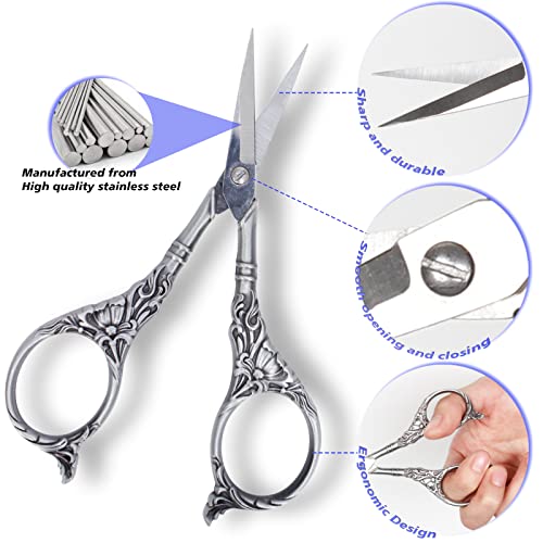 BIHRTC Embroidery Sewing Scissors Stainless Steel for Cross Stitch Cutting Threading Needlework Handcraft Craft Art Work DIY Tool - Image 3