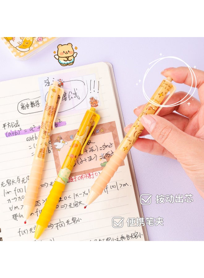 HELPS Cartoon Butter Bear Press Gel Pen High Color Value St Head Quick-drying Brush Pen Office Sign Pen - Image 2