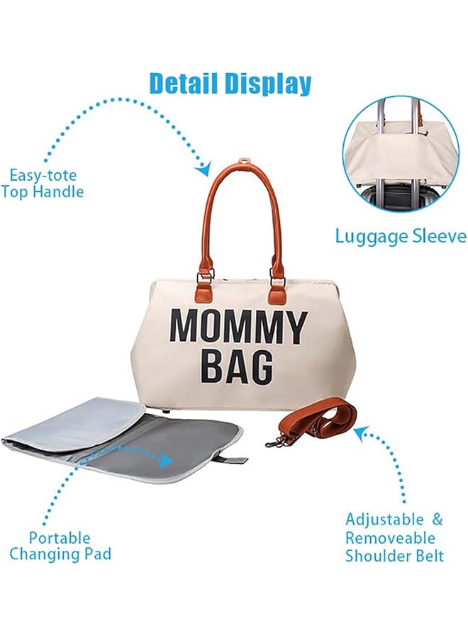 إيروريكس حقيبة حفاضات وحقيبة حمل وحقائب للأمهات للمستشفى وحقيبة سفر عملية لحفاضات الأطفال الكبيرة للأم الحامل - Image 4
