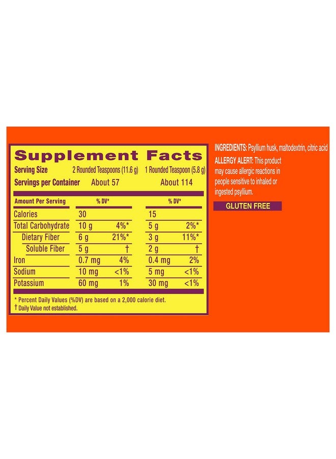 Metamucil Metamucil Fiber, 4-in-1 Psyllium Fiber Supplement, Sugar Free Powder, Unflavored Drink, 114 Servings (Packaging May Vary) - Image 2