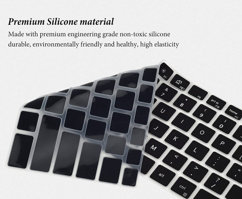 CASEDAO Keyboard Cover for 14" Dell Inspiron 14 5410 5418 5420 5425 5430 7415 7420 7425 7430 7435,Dell Latitude 14 3320 3420/Inspiron 16 5635 5630 5620 5625 7635 7630 7620 16"/Inspiron 13 5310 5320 Skin-Black - Image 4