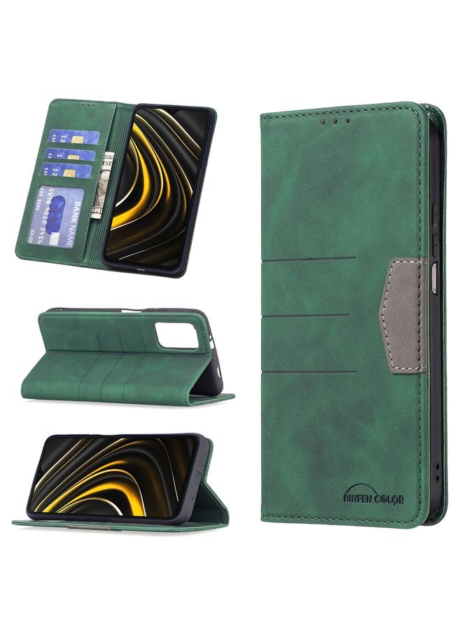 Case For Xiaomi Poco M3 / Redmi Note 9 4G Magnetic Splicing Leather Phone Case