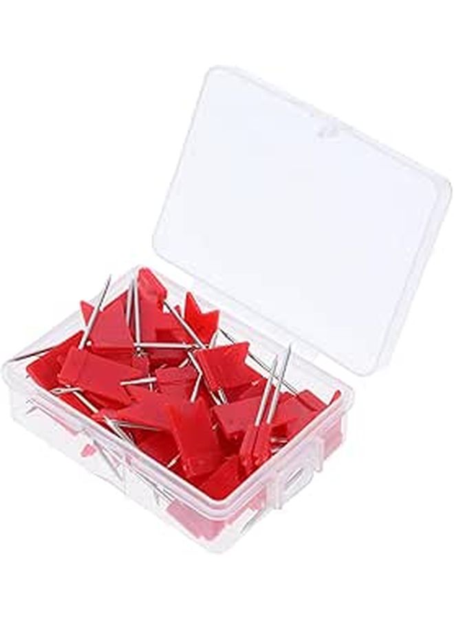 50 Plastic Marking Tacks for Cork Board Travel Maps Home Office School Distinctive Design - Image 1