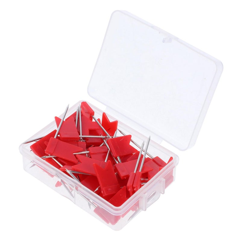 50 Plastic Marking Tacks for Cork Board Travel Maps Home Office School Distinctive Design - Image 2