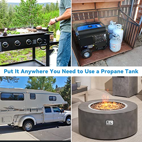 Skyflame RV Propane Regulator for Dual Tanks, 2 Stage Auto Changeover LP Regulator with 2PCS 12 Inch Pigtails for RV Trailers Camper, Vans/Trailers Primary Cylinder - Image 5