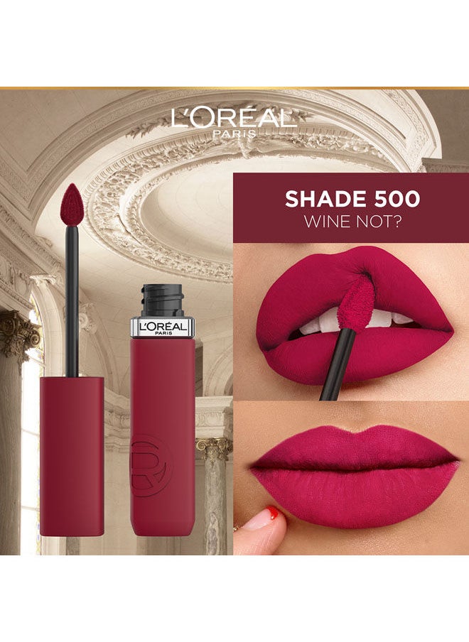 L'OREAL PARIS - Infaillible Matte Resistance Liquid Lipstick With Hyaluronic Acid - 500 Wine Note? - Image 1