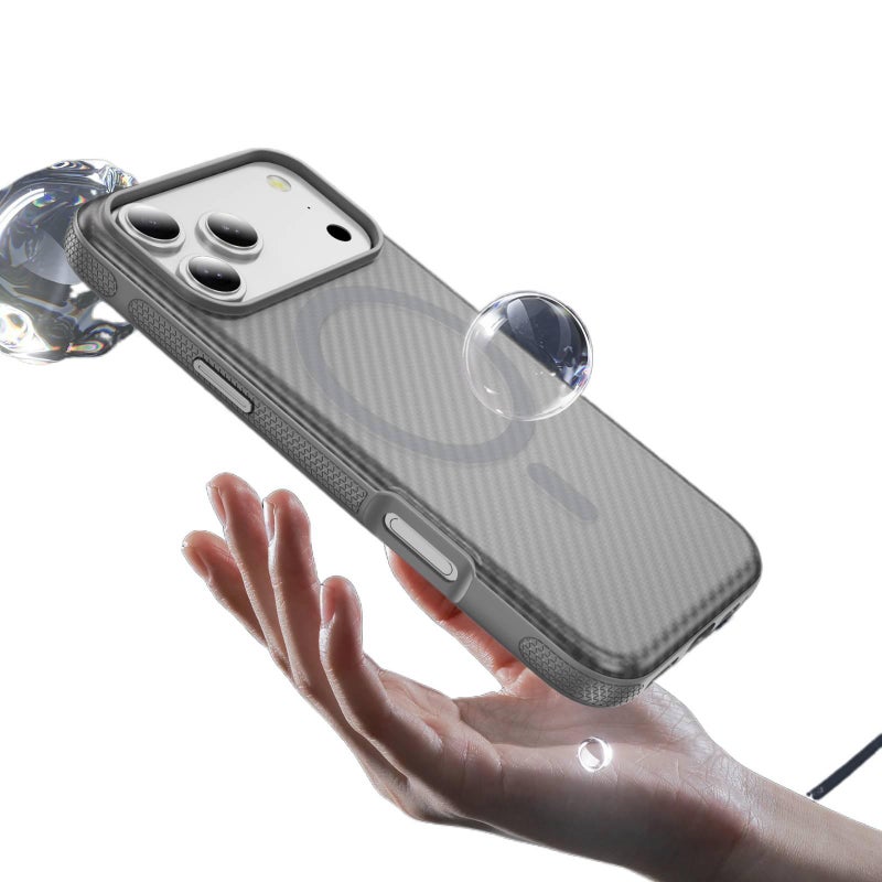 غطاء MagSafe بPC لـ iPhone 15 / 15 Plus / 15 Pro / 15 Pro Max مع حماية من السقوط وحامل قائم مع مقاوم للصدمات مع مغناطيس قوي مع ملمس ناعم باللون أسود مغناطيسي بوظيفة حامل - ModaStar - Image 3
