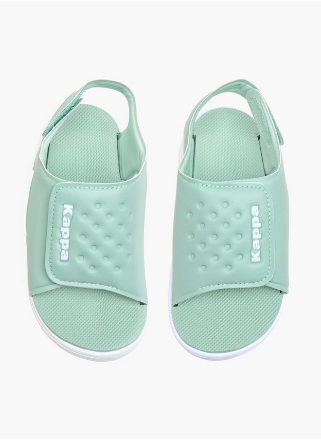 Kappa Girls' Logo Detail Sports Sandals with Hook and Loop Closure - 150685GJ  - Image 1