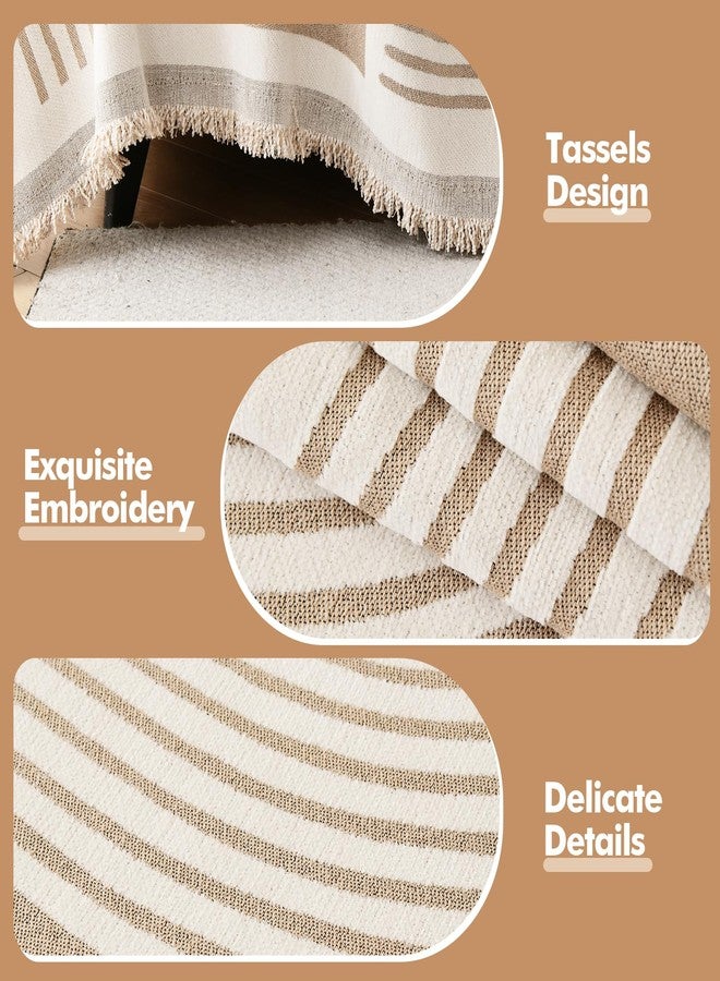 WEYOND Boho Couch Cover Sofa Covers Washable, Chenille Couch Covers for 3 Cushion Couch Sofa Pet Friendly, Bohemian Sofa Slipcovers for L Shaped Sectional (71" X 118"+71" X 102", Khaki) - Image 5