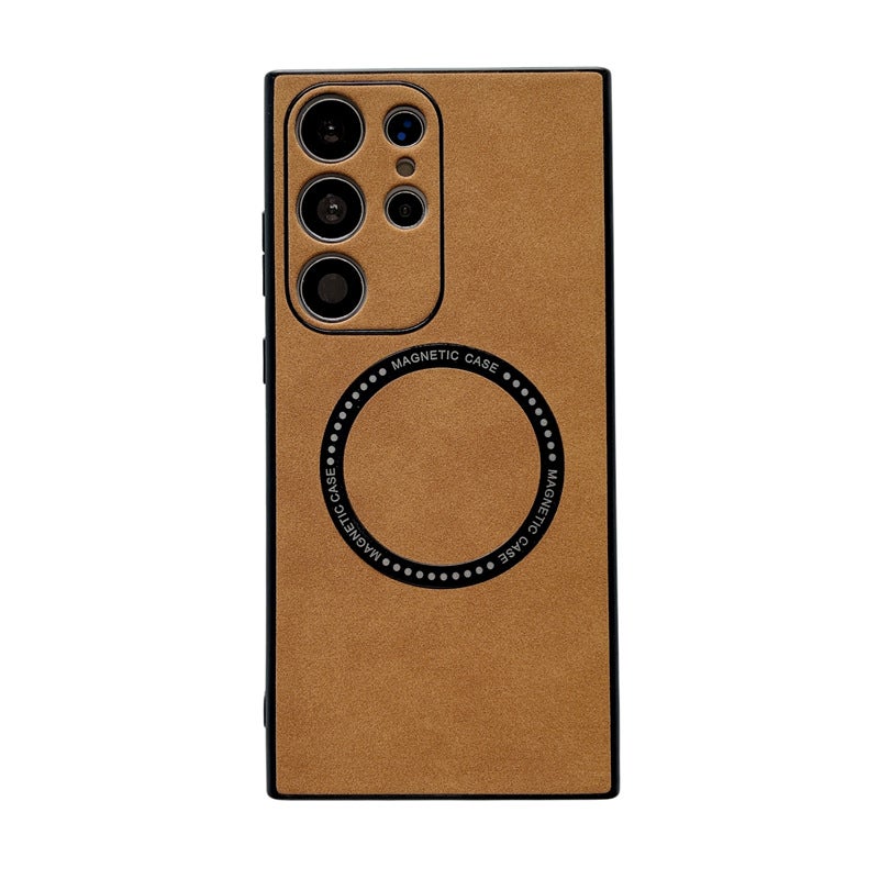 Suitable for Samsung S26Ultra Mobile Phone Case, S25Ultra Sheepskin Leather, S24Ultra Magnetic Anti-Fall Protective Case - Image 4